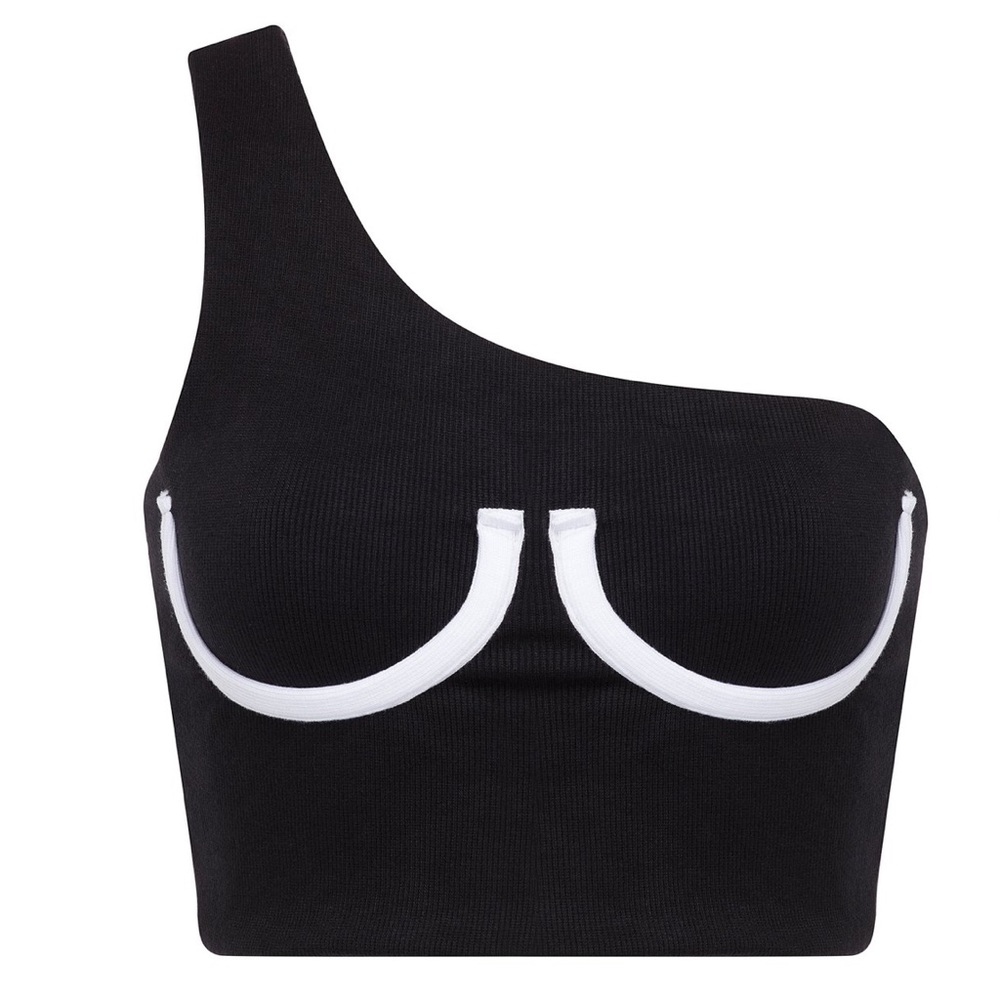 Size M One Shoulder Crop Top NWT